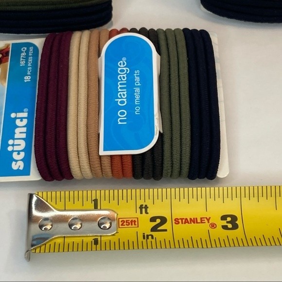 Scunci Hair Ties Ponytail Elastics No Metal Fall Warm Colors Red Tan - Picture 10 of 13